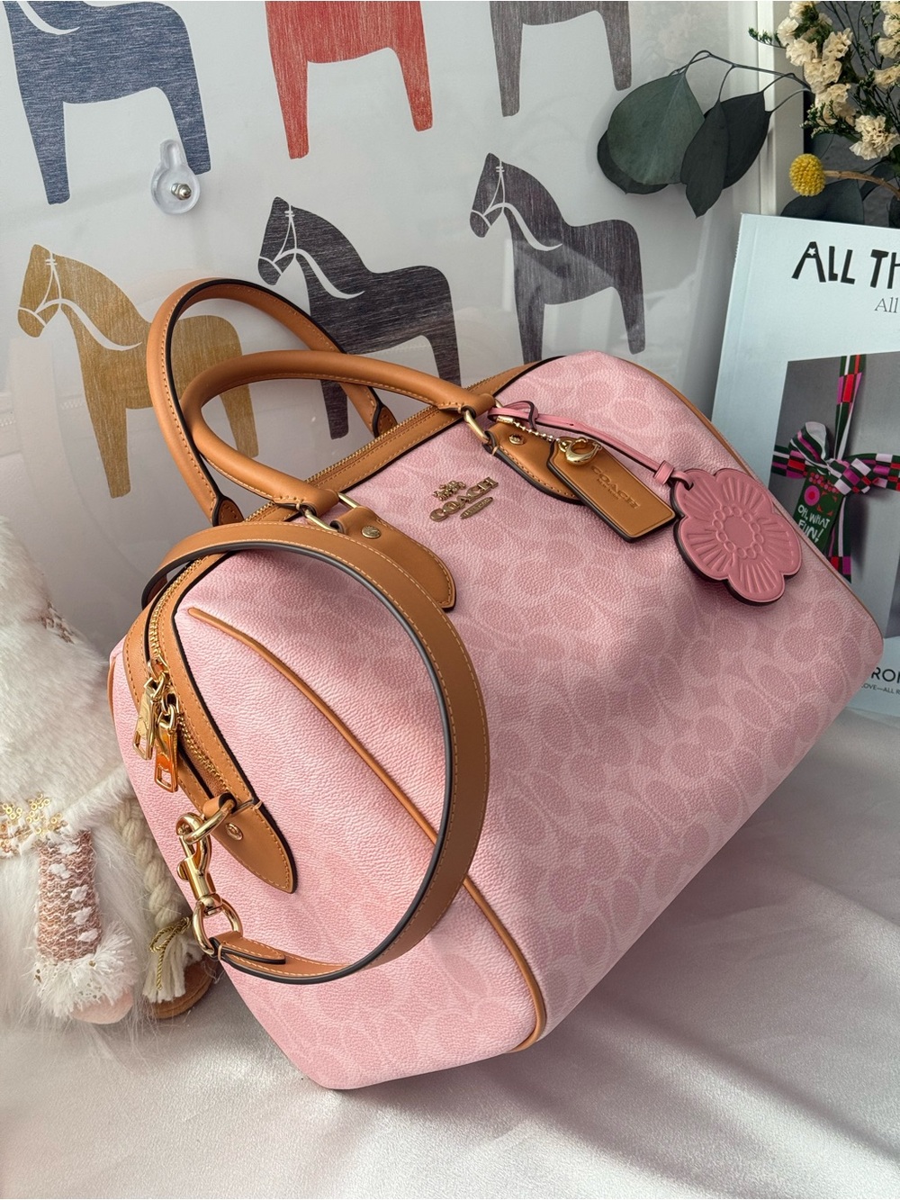COACH Rowan Large Handbag with Charm CEA19 - Picture 5 of 11